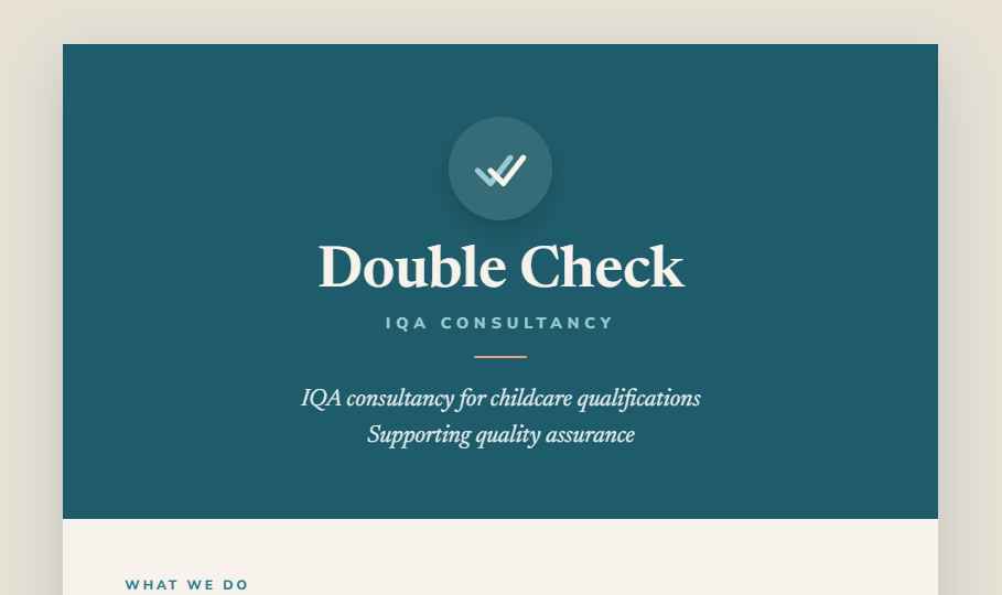 Double Check IQA flyer