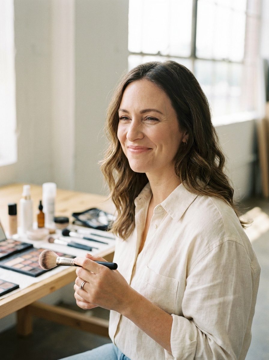 Elise Marlow in her studio